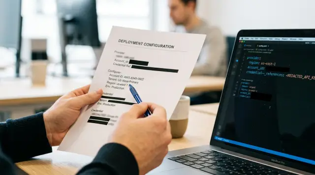 Do credential placeholders still reveal operational details?